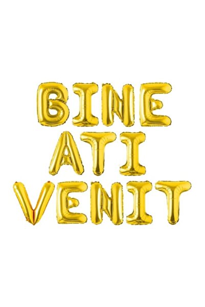 selling depot Baloane folie metalică ® "BINE ATI VENIT" 6 m x 45 cm, Auriu