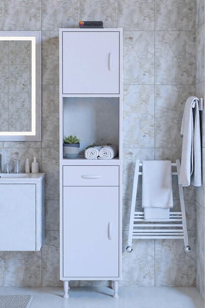 Eliusta Vero 5 Bölmeli 45 cm Genişlikte Dolap Çok Amaçlı Kullanım Banyo Dolap...