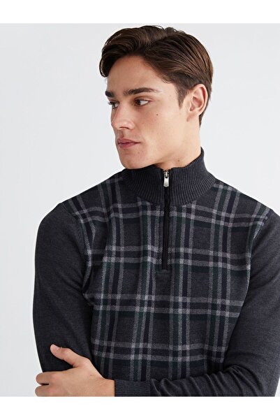 LC Waikiki Lcwaikiki Classic Stand Collar Men's Knitwear Sweater