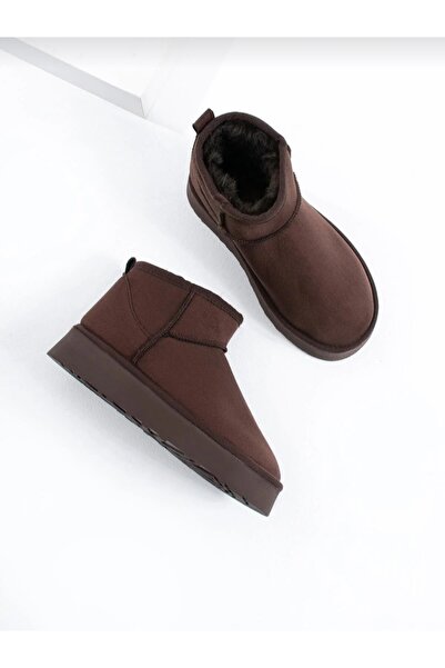 mersin md tekstil Fur-Lined Suede Boot