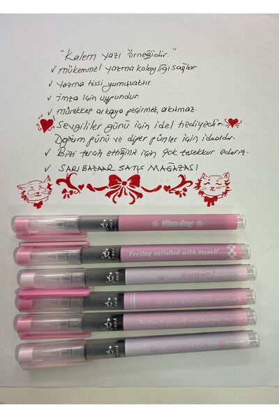 MOKA love serisi pembe jel kalem ( 2 ADET )