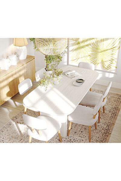 Normod Förn İskandinav Yemek Masası - Çizilmeye Dayanıklı, Premium Kaplama