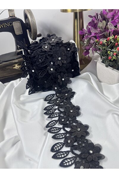 jasmina store 3 boyutlu taşlı şık dantel şerit