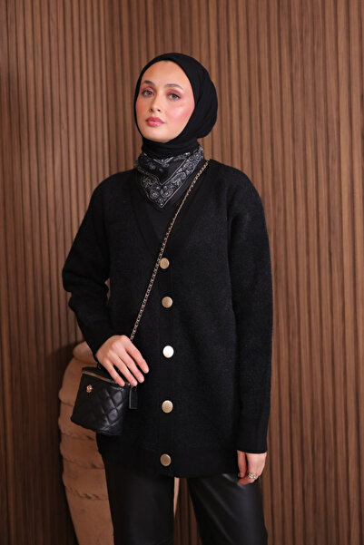 FERHEL Women's Bearded Rope Soft Woven Knitwear Cardigan