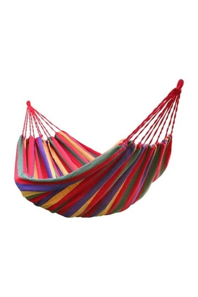 selling depot Хамак за един човек 80 x 200 см, плътен памук, чанта за съхране...