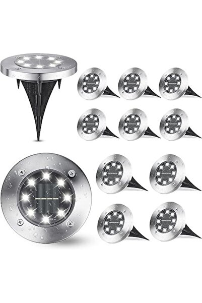 OEM Set de 12 spoturi solare de grădină, 20 LED-uri, pornit/oprit, senzor de ...