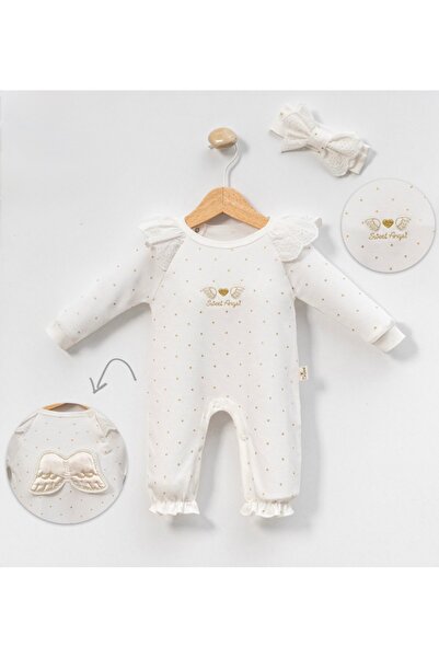 Cherub Baby Angel Fistolu Puantiyeli Kız Bebek Tulum