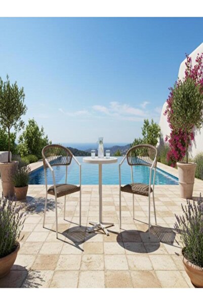 bec9 طقم جلوس خارجي 3 قطع راتان للحدائق والشرفات