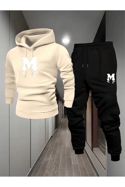 Eritqaa Eriyen m Letter Hooded Tracksuit Set