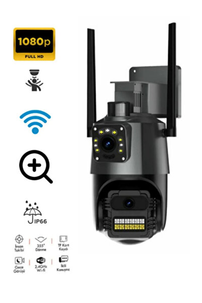 Hietech Hareket Takipli Sensörlü 1080P IP66 Wifi Akıllı Takip Su Geçirmez IP Güvenlik Kamerası blm 61