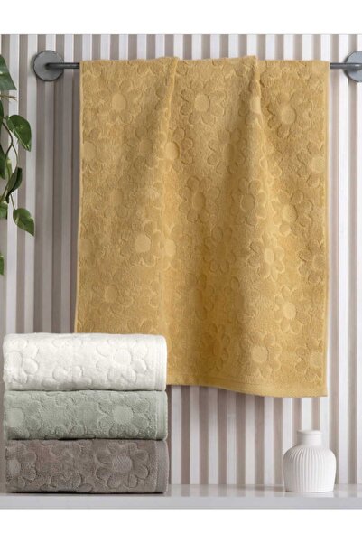 Altınbaşak مجموعة مناشف قطنية من سولانا مكونة من 4 قطع