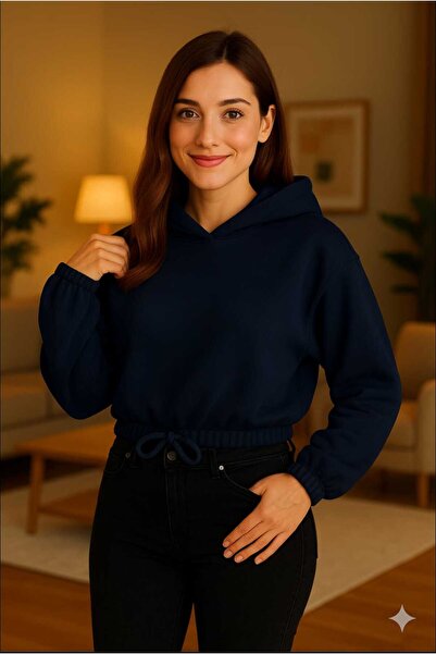 MİSS LEYDİ 3 İPLİK ŞARDONLU KAPŞONLU SWEATSHİRT