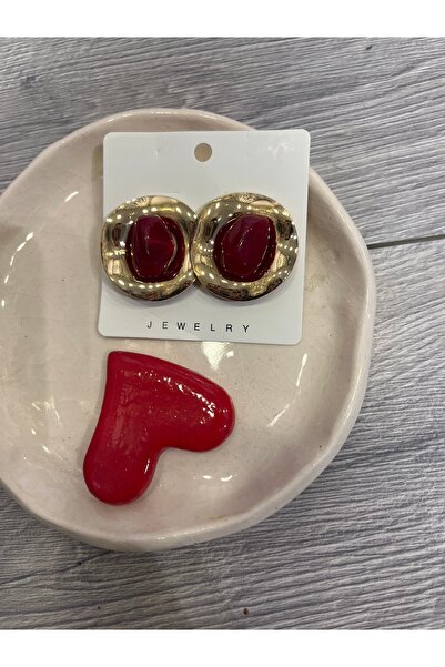 gozdeasutayaccessory Burgundy Earrings