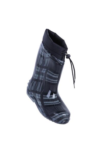 Skuaıter أحذية طويلة للأولاد من الفرو الحراري منقوشة باللون الأسود