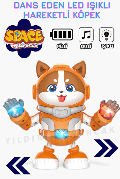 YILDIRIM OYUNCAK Pilli Sesli Müzikli Dans Eden Led Işıklı Kolları Ayakları Ha...