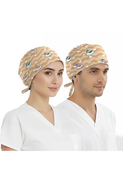 ÇİZGİ MEDİKAL Cerrahi hemşire bonesi ameliyat bonesi doktor bonesi aşçı bonesi