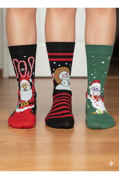 CALİA Unisex New Year Socks 3-Pack