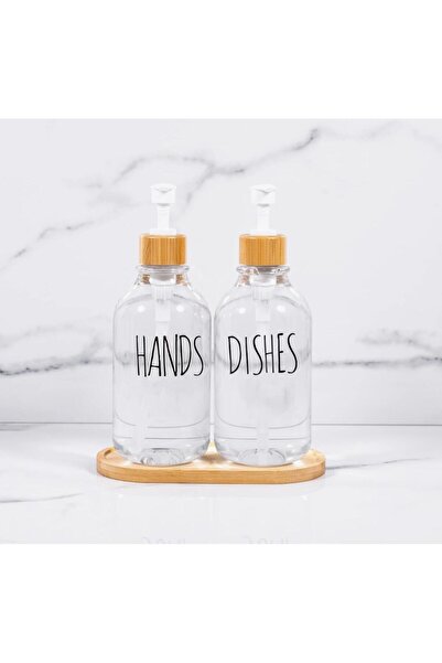 Carino AHŞAP STANTLI 2Lİ SIVI SABUNLUK