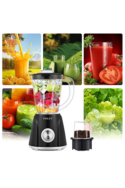 HALEY Blender multifuncțional HY-2937, 500W, 1.5L, 2 în 1 cu râșniță