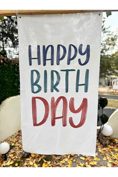 Kukuletaparty Doğum Günü Banner / 60*110 Renkli Happy Birthday