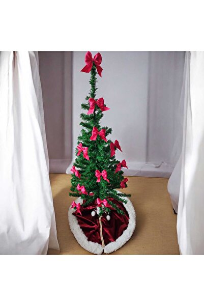 Empressco 12 قطعة من الشريط الملون باللون الفوشيا، شريط شجرة الصنوبر لعيد الم...