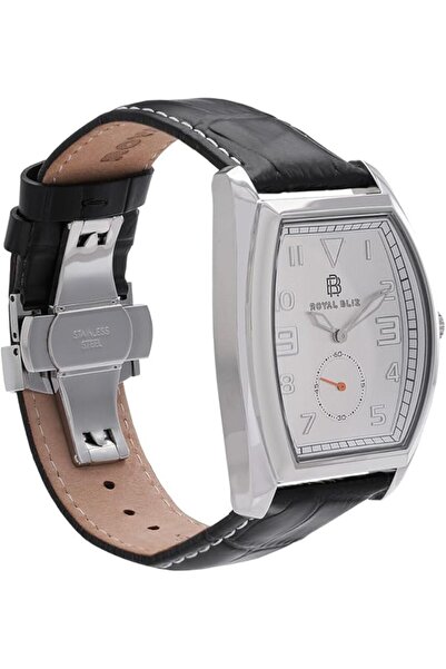 ROYAL BLIZ RB Royal Edgy Men's Rectangular Watch | 316L Steel | Sapphire Chrystal | 100m (Silver)