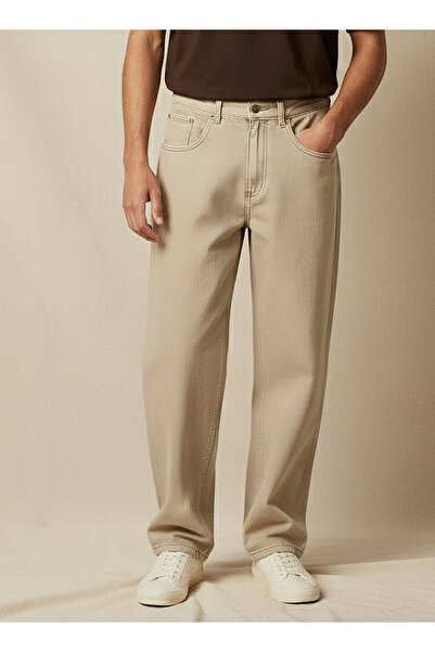 Lee Cooper بنطلون جينز رجالي واسع بقصة متوسطة الارتفاع