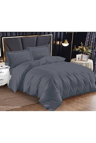 OEM Double bedding set, fitted sheet, Damask Finet, 4 pieces, 180x200 cm, Dar...