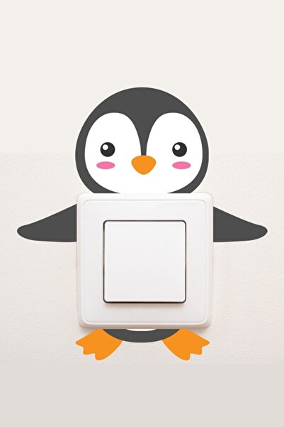 Hediyeni Al Cute Penguin Kids Room Decorative Socket Sticker