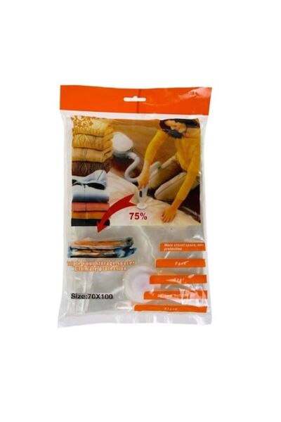 ROVERIM - Set de 3 saci vidați pentru haine și pilote, 70 x 100 cm, transparenți