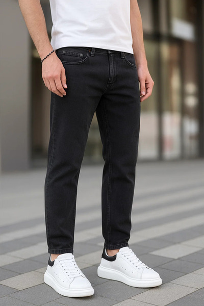 DAMGA JEANS Men's Casual Comfort Wide Leg Smoked Jeans