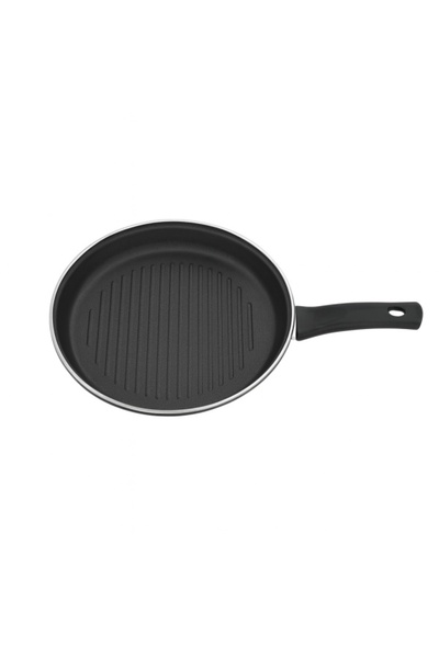 Zilan Grill Pan 28 cm, Aluminum with PTFE Teflon EcoSafe Non-Stick Interior, Ebonite Handle, ZLN-212