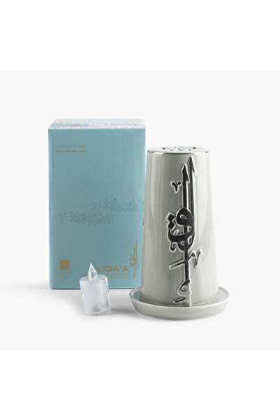 Otantik طقم حامل شموع إلكتروني من الخزف من Lqaa - 20 سم