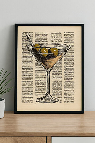 hello solaris Olive&Martini Art - Kokteyl Art Deco Poster - Bar&Mutfak Duvar ...