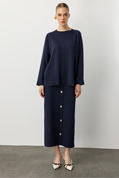 accort Tunik ve Etek İkili Triko Takım-LACI