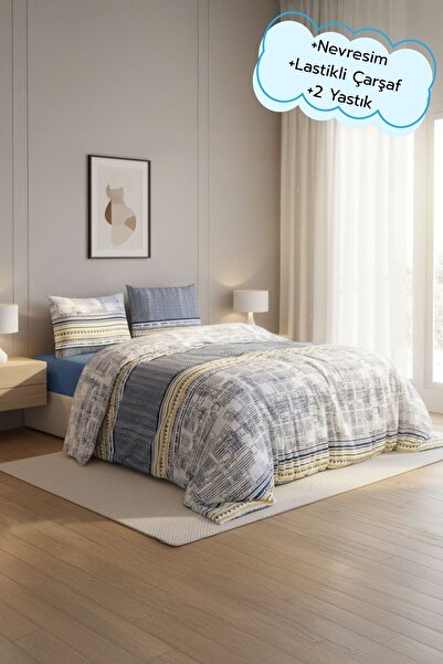 Arte Cotone Premium Set |   Elastic Sheet Bedding Set |   Double