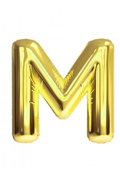 ENG PARTİ DÜNYASI Letter m - Gold Foil Letter Balloon 40 Inch