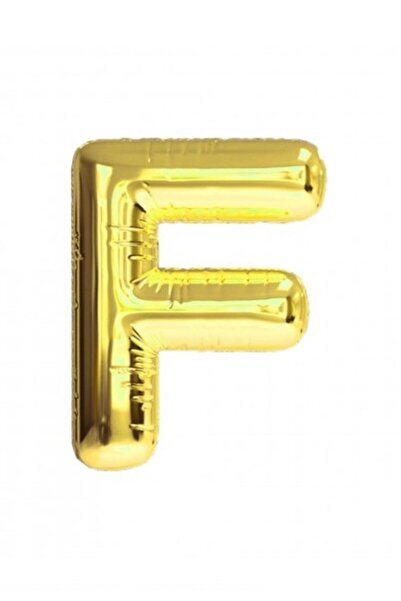 ENG PARTİ DÜNYASI Letter F - Gold Foil Letter Balloon 40 Inch