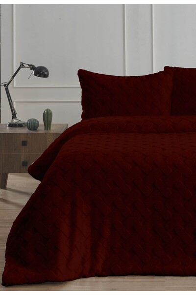 Bella Home Diamond 3 Piece Pietra Double Fur Comforter Quilt Set - 220X240 cm - with Original Pvc Bag