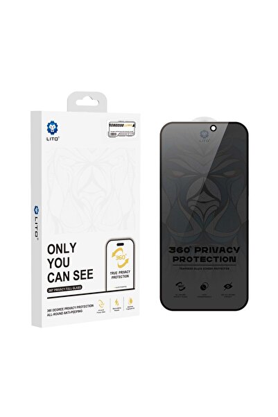 Lito D+ Ultra 360° Privacy Full Glass 16 Pro Ekran Koruyucu