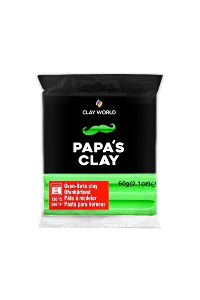 Clay World Lut polimeric Papa's Clay, 60g, verde neon
