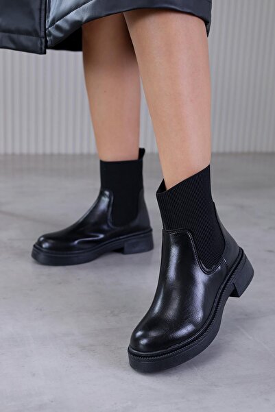 Stil Durağı Na1004 Model 3 cm Heel Height New Season Boots Post Black