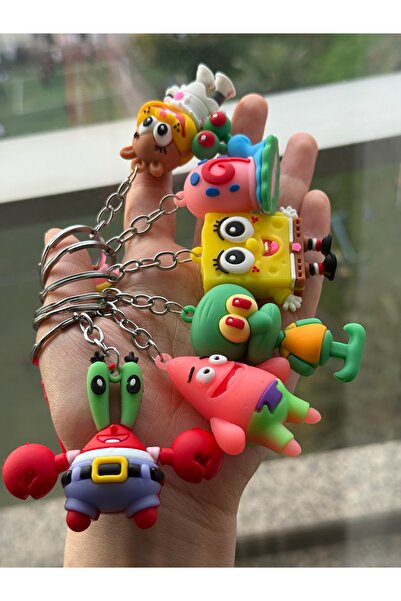 womi Sünger Bob Ve Arkadaşları Figür Hediyelik Anahtarlık (1 Adet Gönderilir)