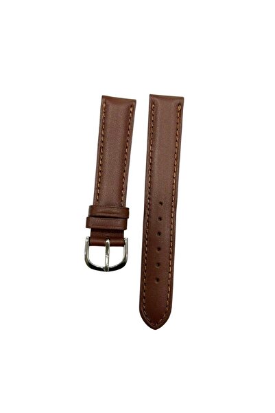MercanSaat 18mm Flat Domestic Production Light Brown Genuine Leather Soft Wat...