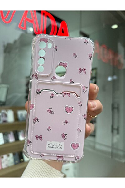 OVADA XIAOMI REDMI NOTE 8 Uyumlu Kamera Korumalı Kartlıklı Baskılı Darbe Emici Silikon Kılıf