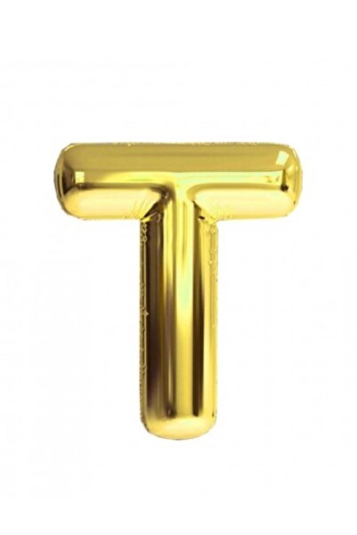ENG PARTİ DÜNYASI Letter t - Gold Foil Letter Balloon 40 Inch
