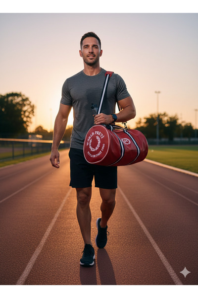 içten Cylinder Sports and Travel Bag Faux Leather 1St Quality Waterproof