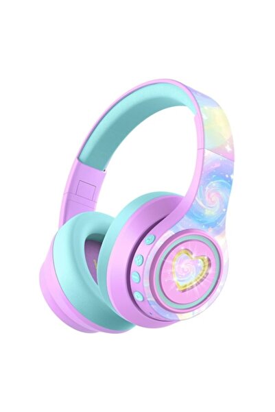 iClever Căști Auraa Kids ANC, Bluetooth 6.0, LED, 80 dBA, 47h, violet