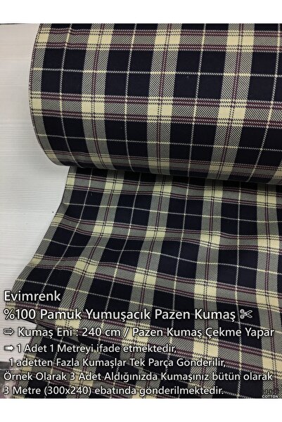 Renk Tekstil Desenli Pazen Yumuşacık Pamuk Metrelik Kumaş