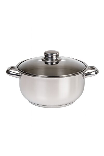 Zilan Cocinera Stainless Steel Pot with Lid, 30 cm, 12 L, 3-layer Sandwich Base, ZLN-7284, Silver